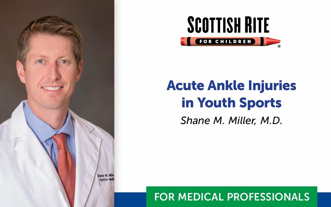 A medical professional assessing a young sports player's ankle injury, illustrating the common occurrence of acute injuries in youth sports.