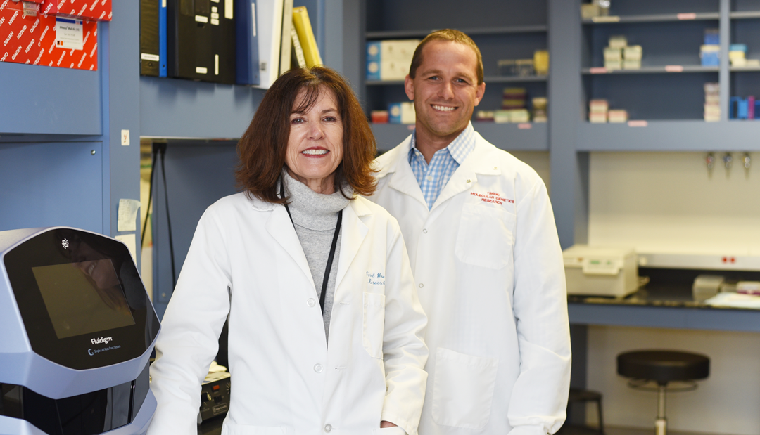 Johnathan Rio's and Carol Wise in research lab