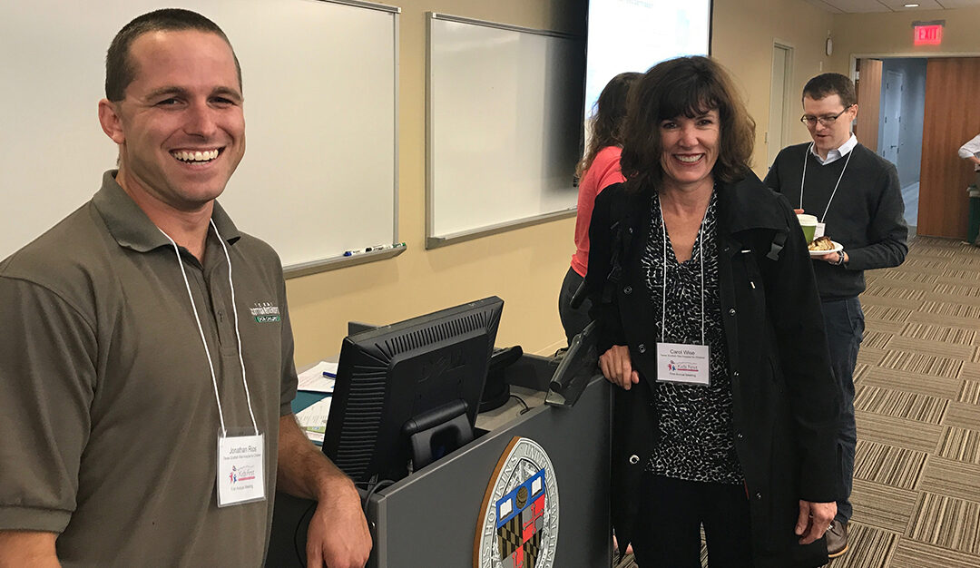 Hospital researchers at genetic conference.