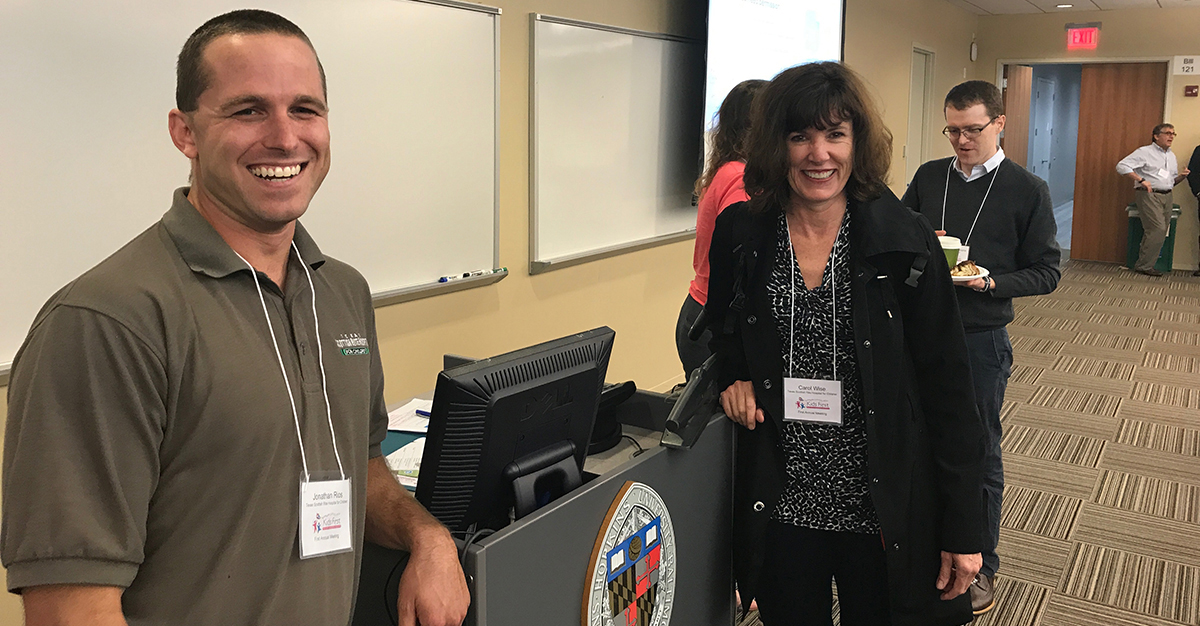 Hospital researchers at genetic conference.