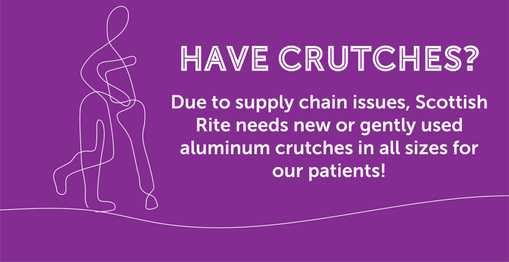 We need donated crutches!