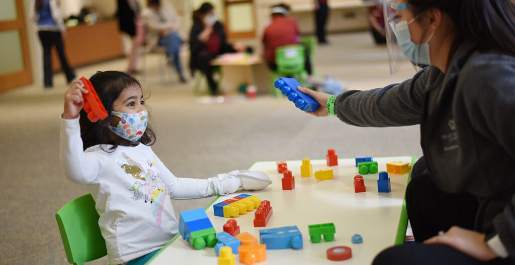 Patient participating in Therapy Together program