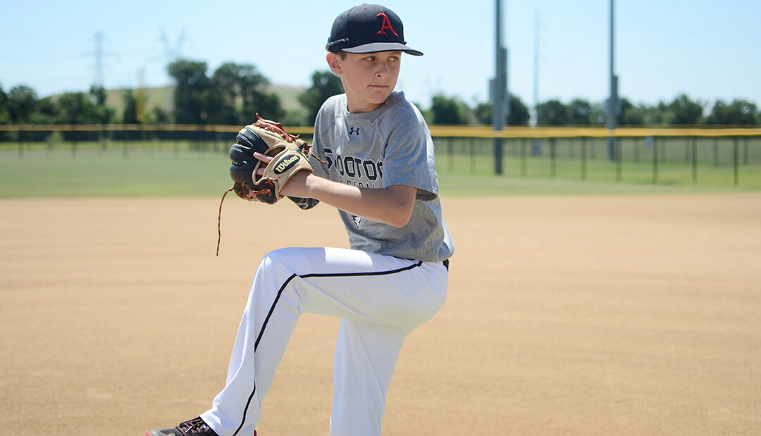 young athlete playing baseball