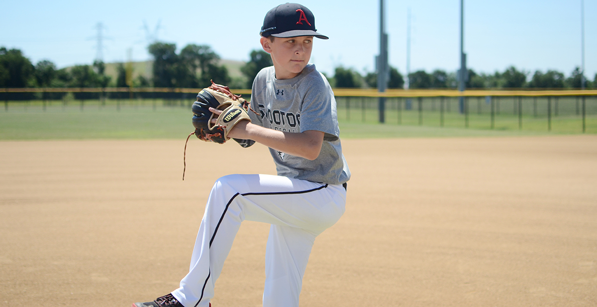 young athlete playing baseball