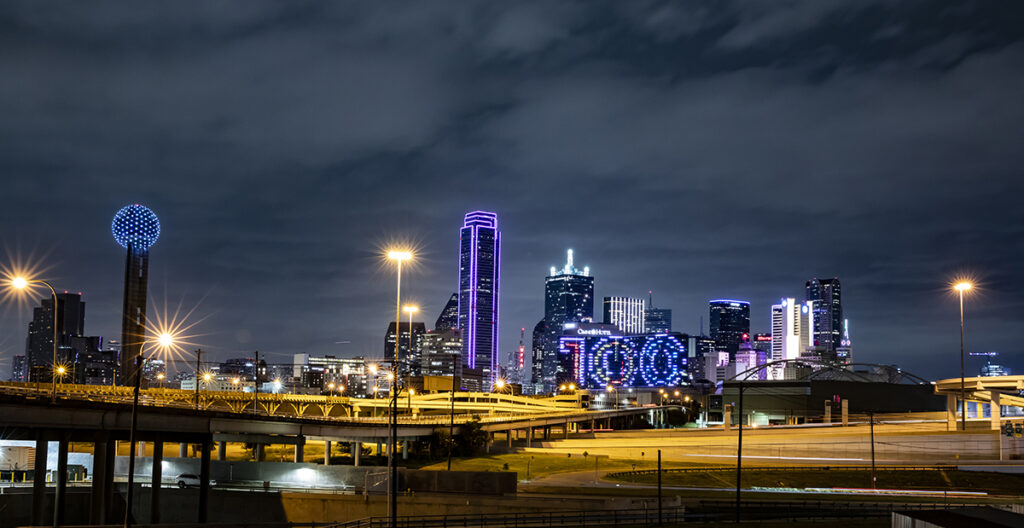 purple skyline