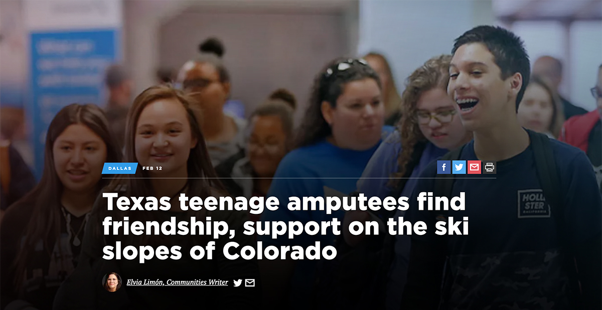 Dallas Morning News: Texas teenage amputees find friendship, support on the slopes of Colorado