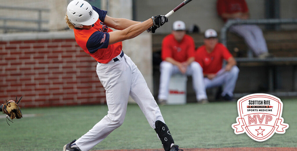 Bryce swinging a baseball bat